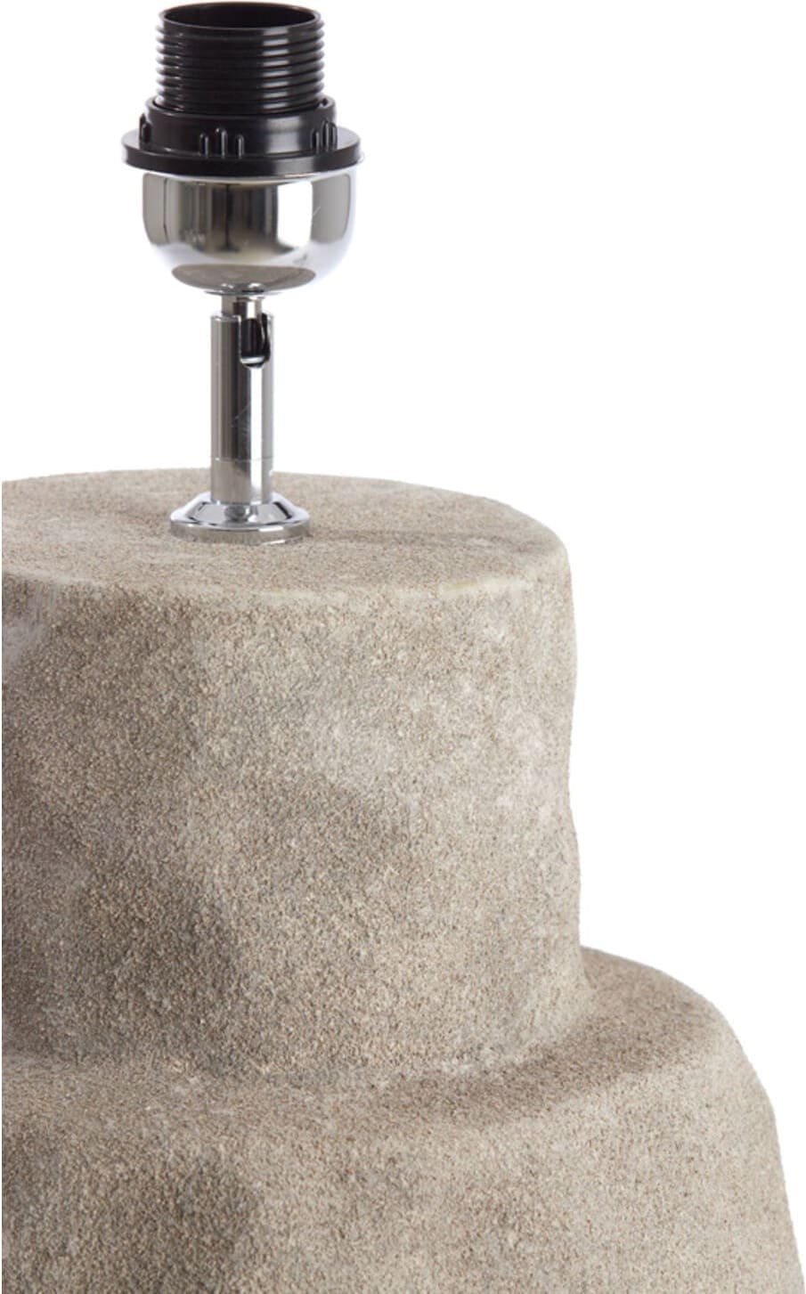 Lampvoet Lezama - Keramiek Ruw Vintage Grijs Light & Living Lampvoet 1739125