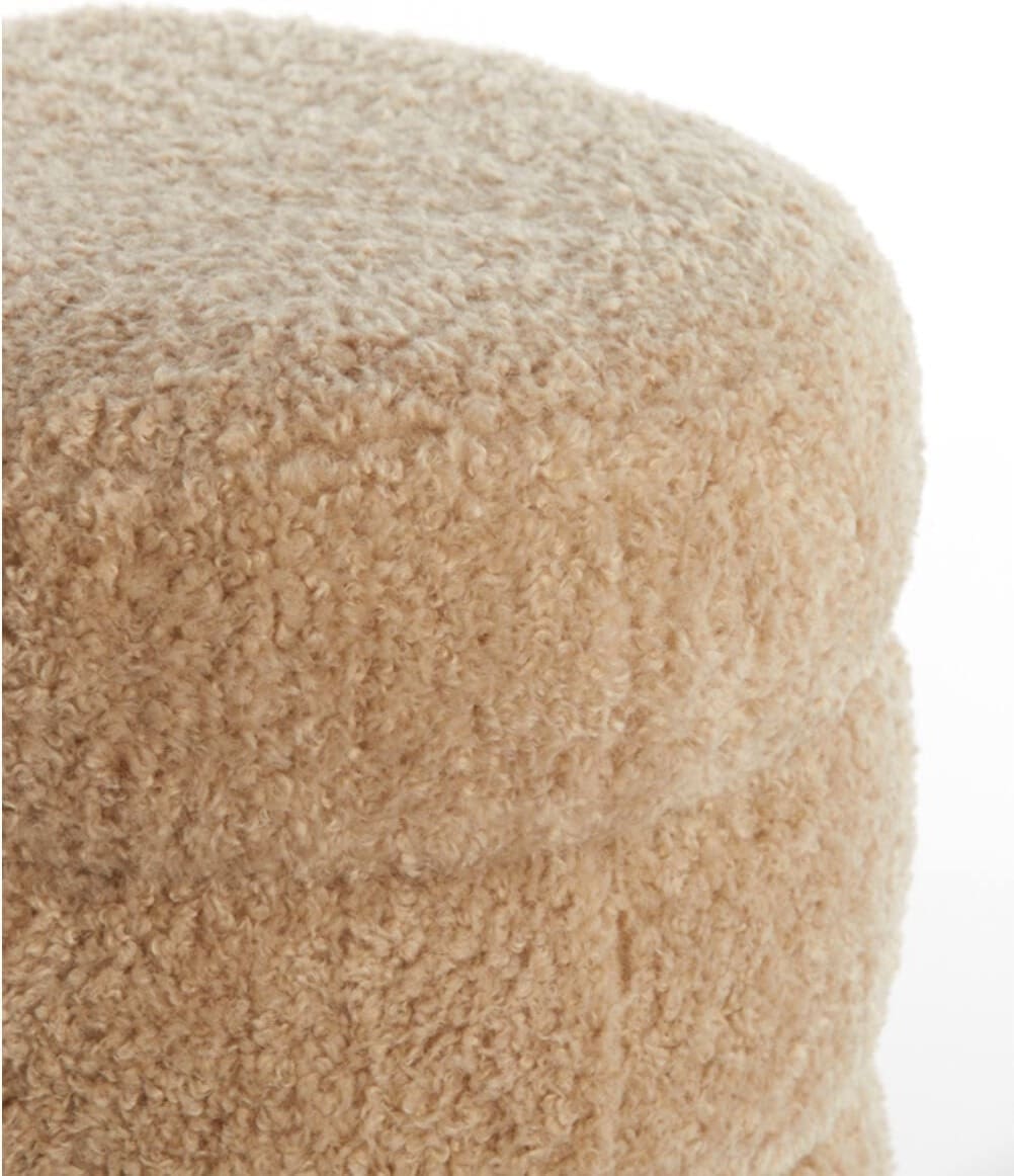 Poef Jobbi - Beige+mat Zwart Light & Living Poef 6866013