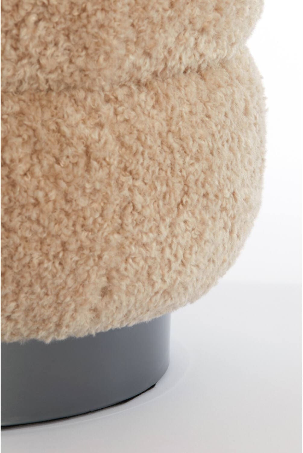 Poef Jobbi - Beige+mat Zwart Light & Living Poef 6866013