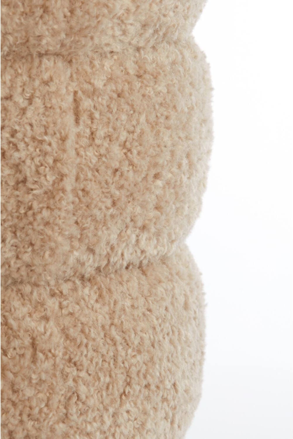 Poef Jobbi - Beige+mat Zwart Light & Living Poef 6866013