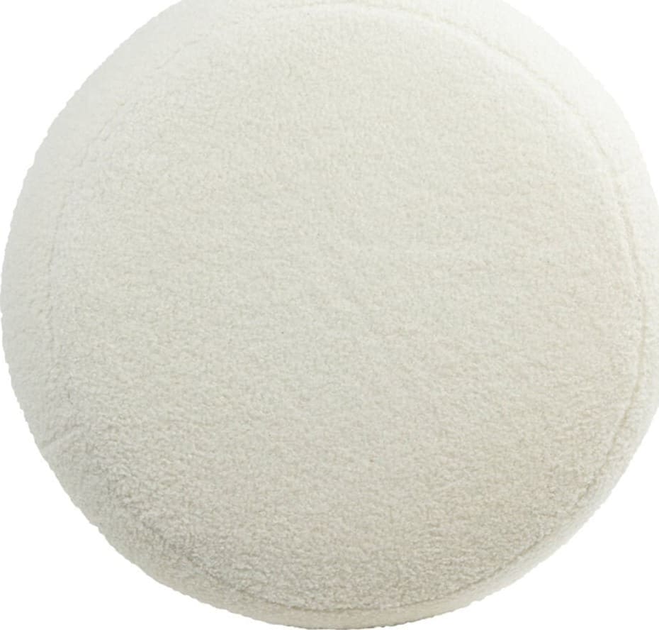 Poef Kimi - Teddy Wit+goud Light & Living Poef 6857526