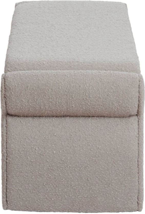 Poef Nafya - Bouclé Taupe Light & Living Poef 6786683