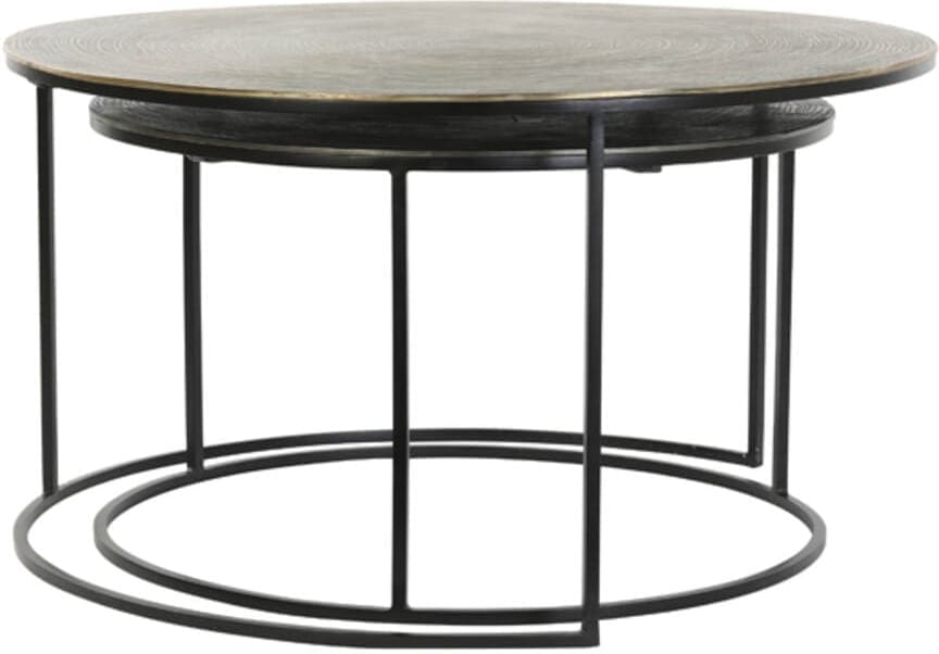 Salontafel Primo - Zwart-brons+mat Zwart Light & Living Salontafel 6767020