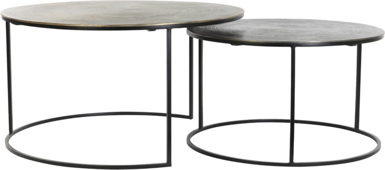 Salontafel Primo - Zwart-brons+mat Zwart Light & Living Salontafel 6767020