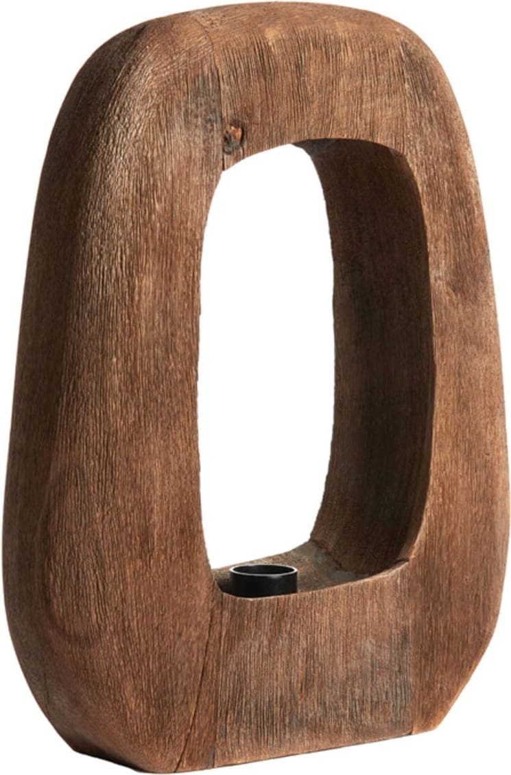 Tafellamp Kelafo - Hout Chocolade Bruin Light & Living Tafellamp 7041164