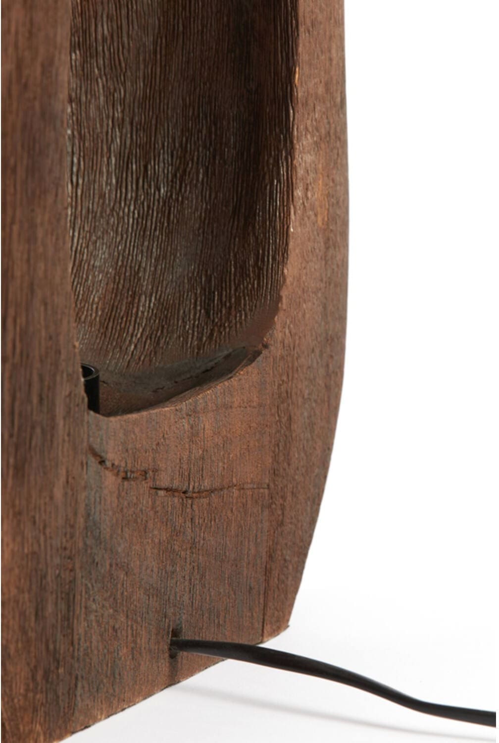Tafellamp Kelafo - Hout Chocolade Bruin Light & Living Tafellamp 7041164