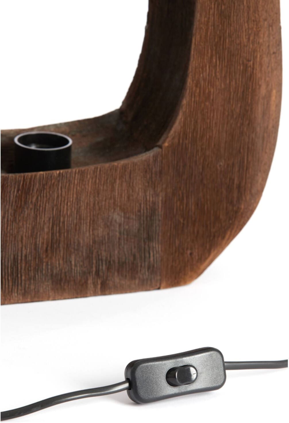 Tafellamp Kelafo - Hout Chocolade Bruin Light & Living Tafellamp 7041164