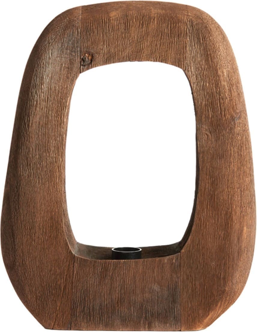 Tafellamp Kelafo - Hout Chocolade Bruin Light & Living Tafellamp 7041164