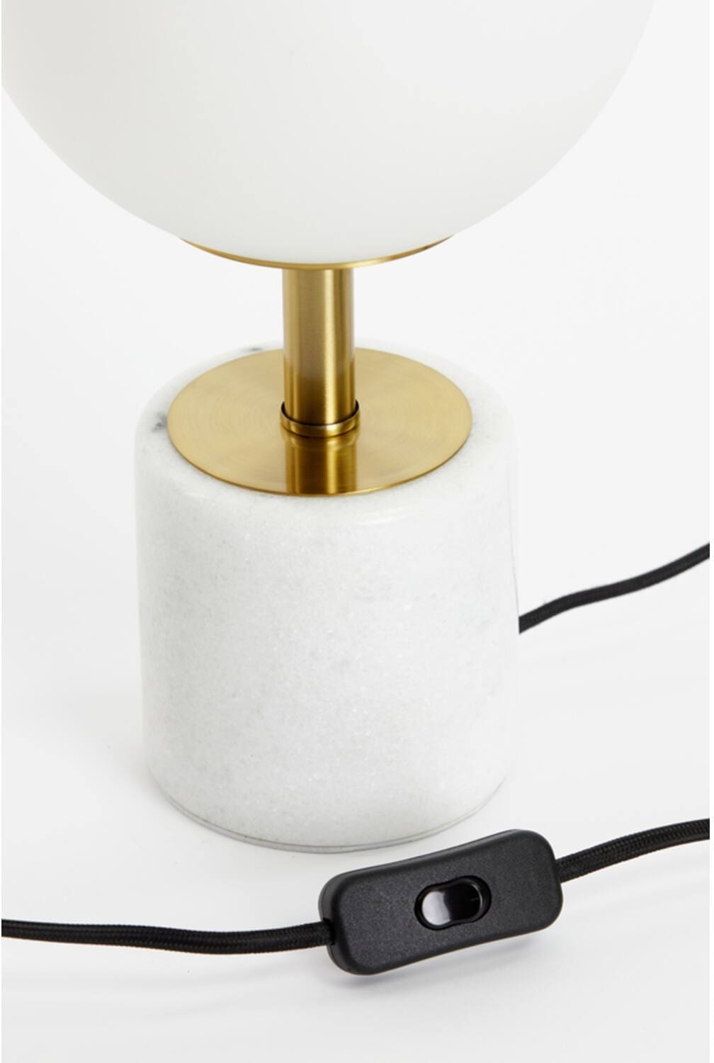 Tafellamp Medina - Antiek Brons+glas Mat Wit Light & Living Tafellamp 1874126