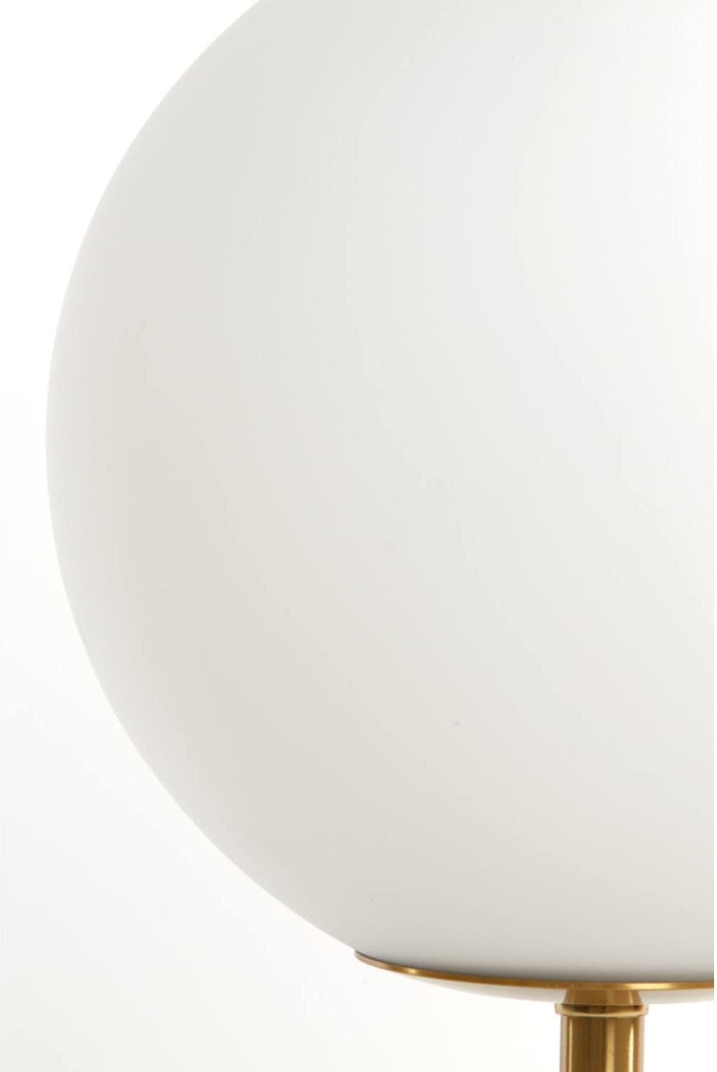 Tafellamp Medina - Antiek Brons+glas Mat Wit Light & Living Tafellamp 1874126