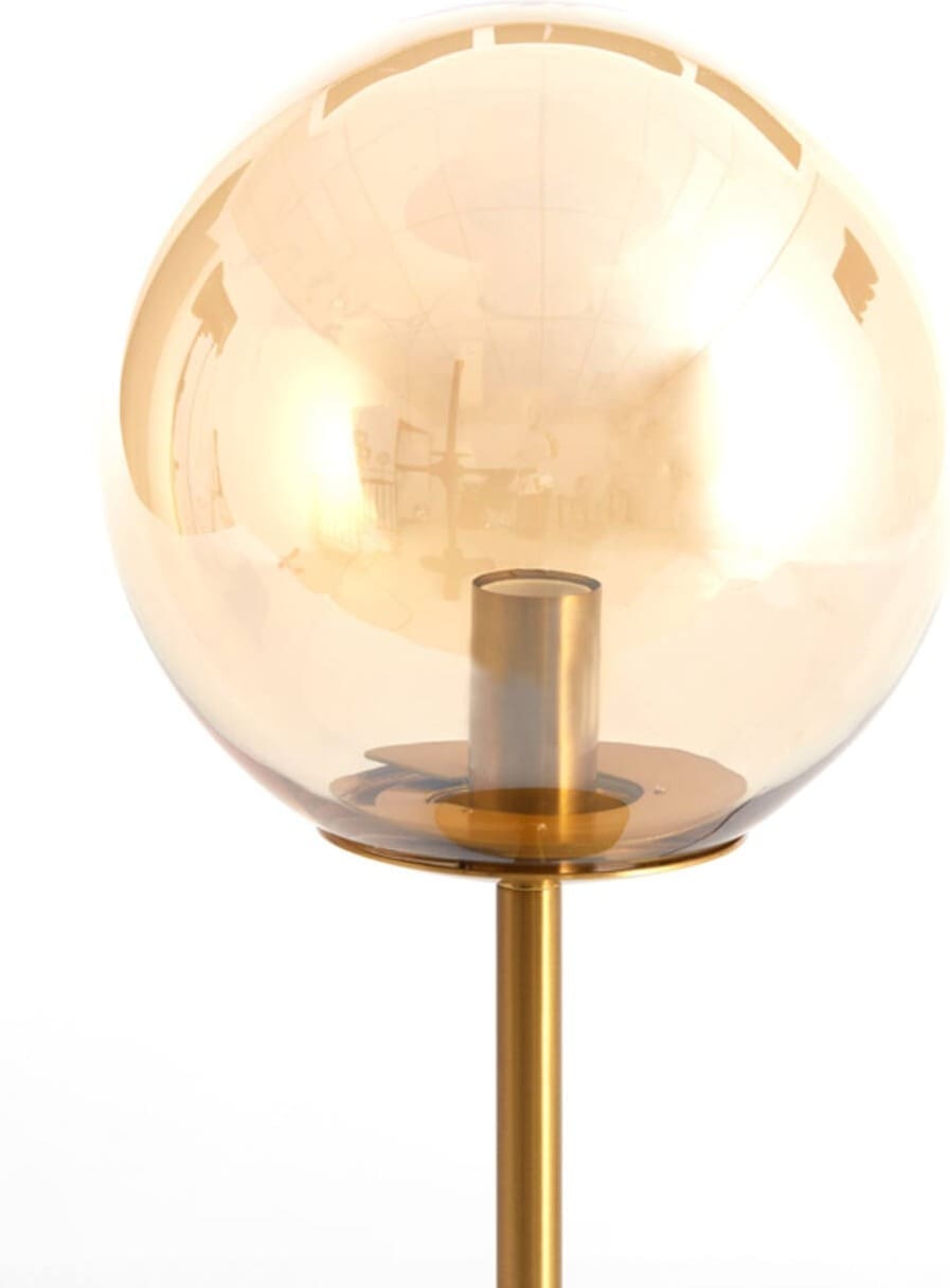 Tafellamp Medina - Glas Amber+goud Light & Living Tafellamp 1871985