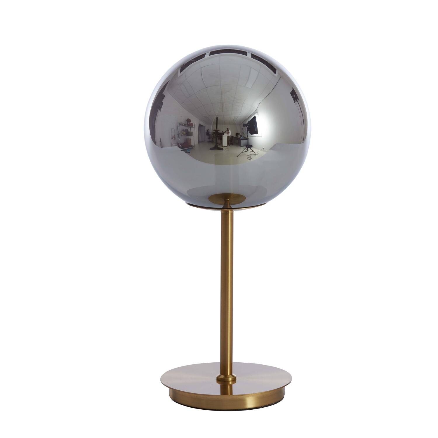Tafellamp Medina - Glas Smoke+goud Light & Living Tafellamp 1871965
