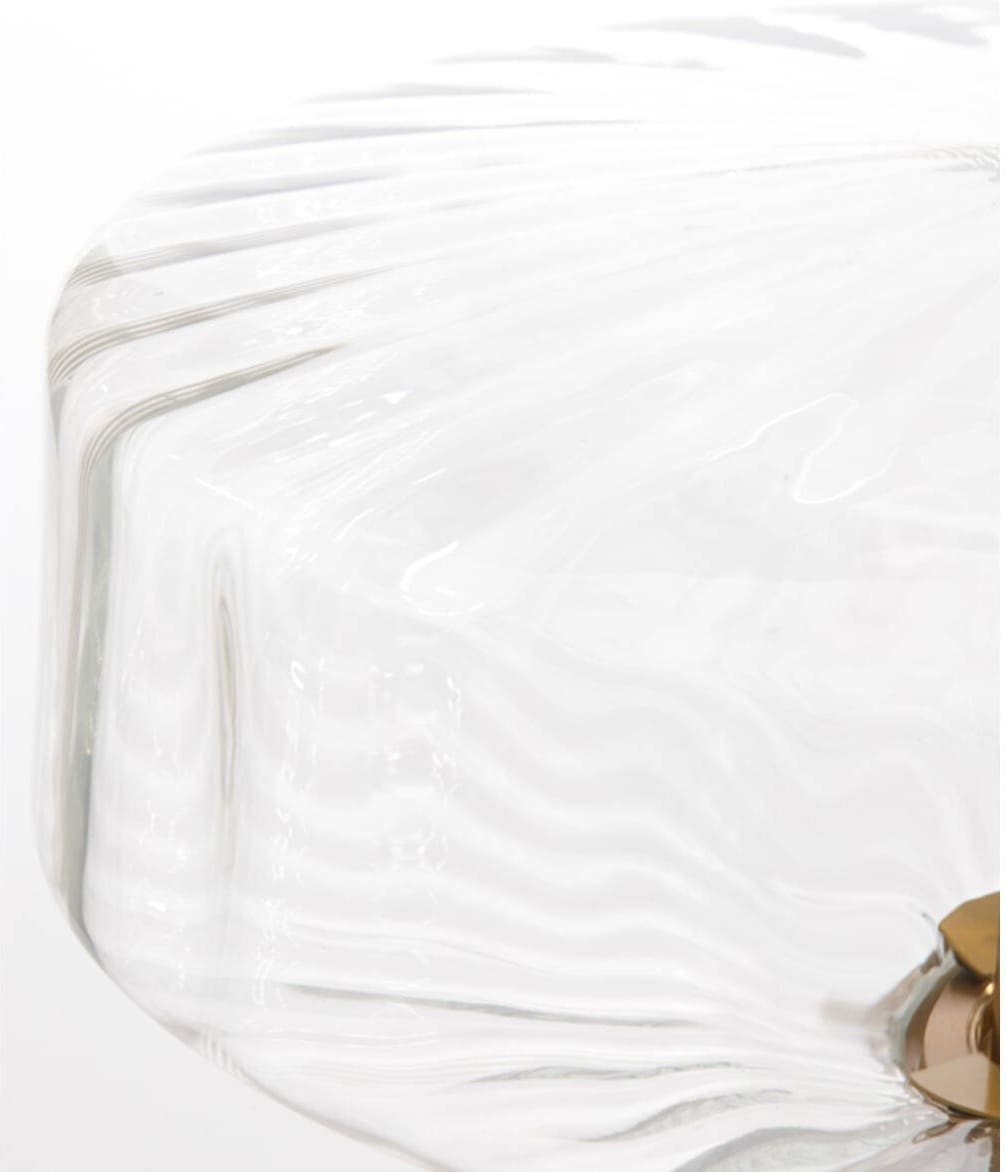 Tafellamp Pleat - Glas Helder+goud Light & Living Tafellamp 1882196
