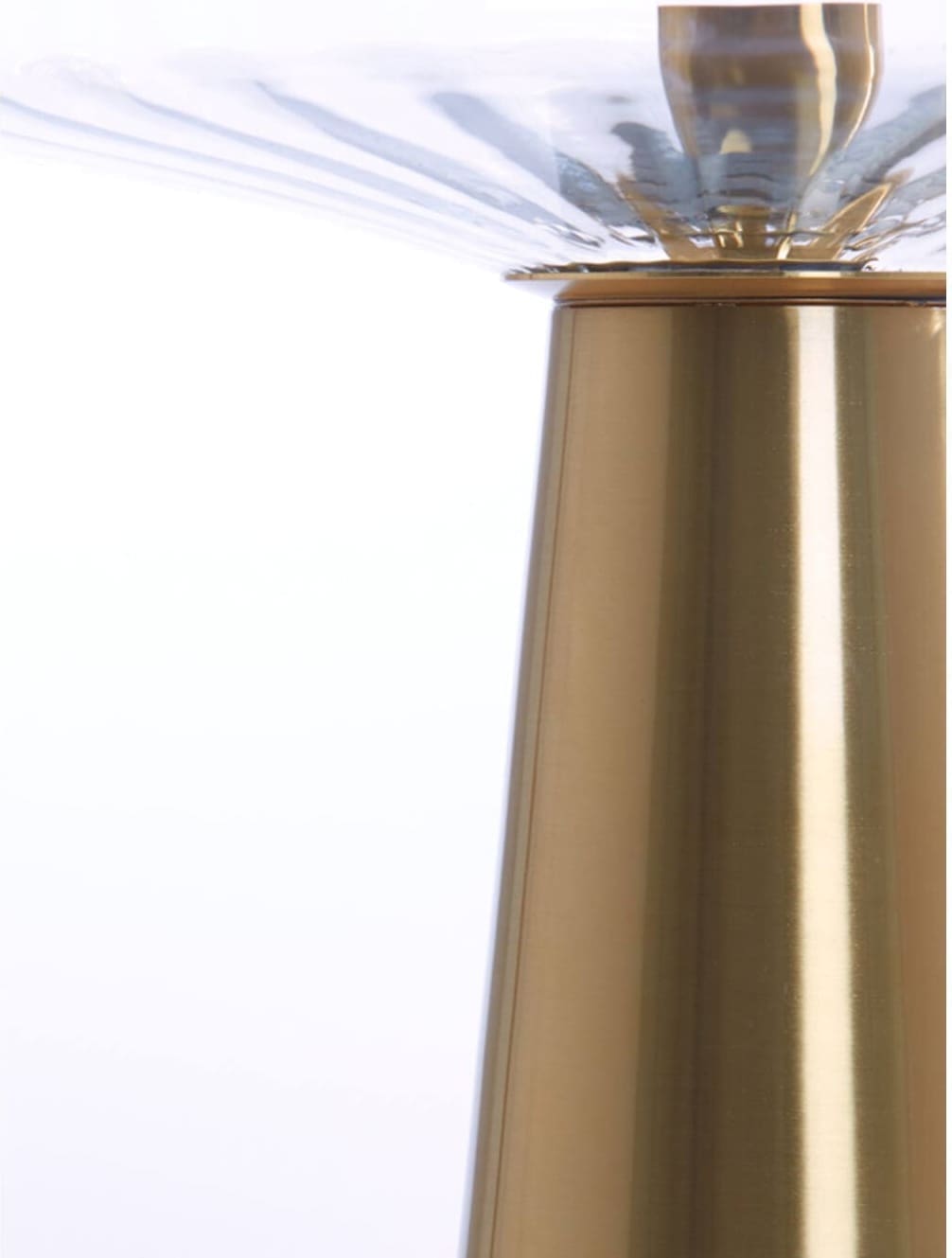 Tafellamp Pleat - Glas Helder+goud Light & Living Tafellamp 1882196