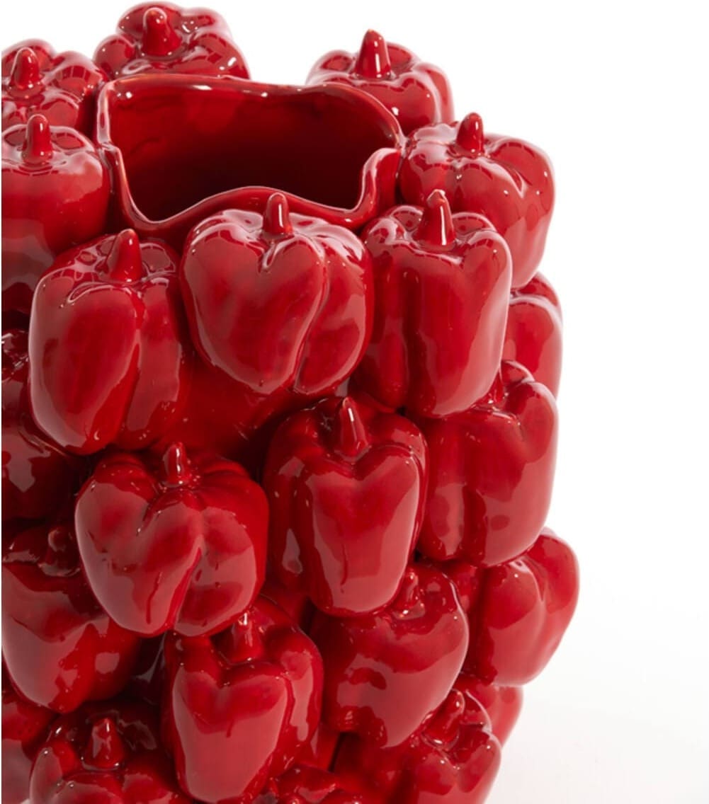 Vaas Bellpepper - Keramiek Glanzend Rood Light & Living Vaas 5879076