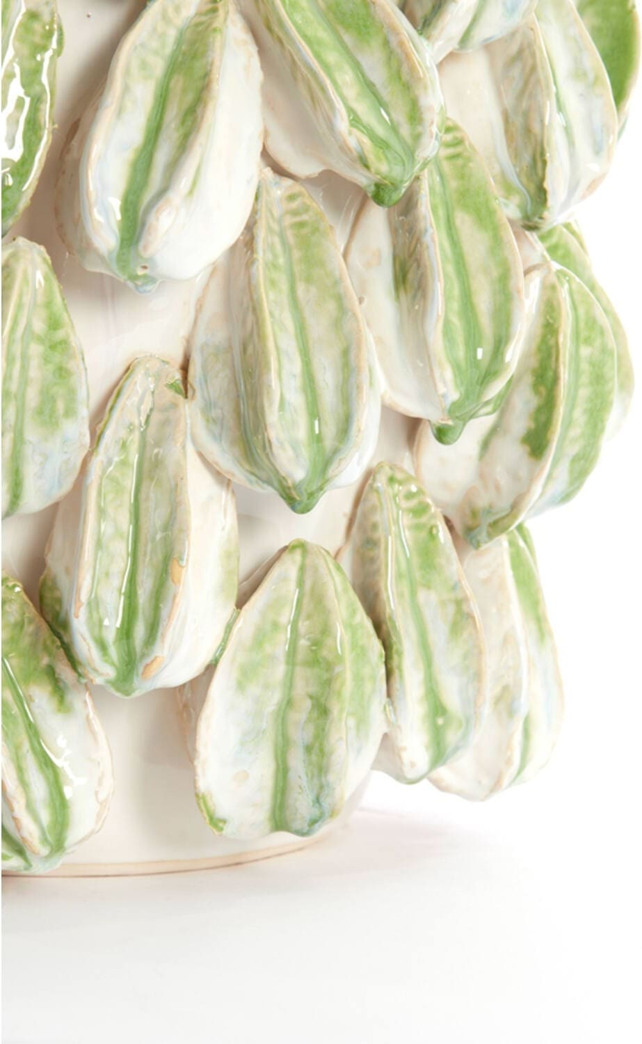 Vaas Carambola - Keramiek Crème+groen Light & Living Vaas 5880487