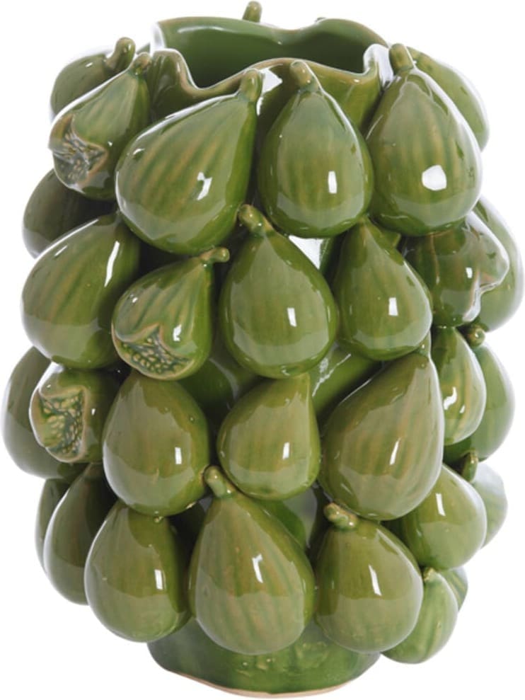 Vaas Natalia - Keramiek Donker Groen Light & Living Vaas 5833878