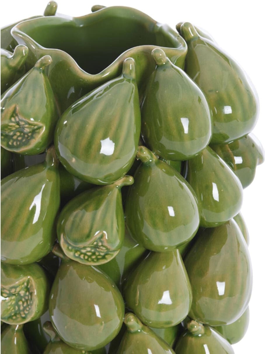 Vaas Natalia - Keramiek Donker Groen Light & Living Vaas 5833878