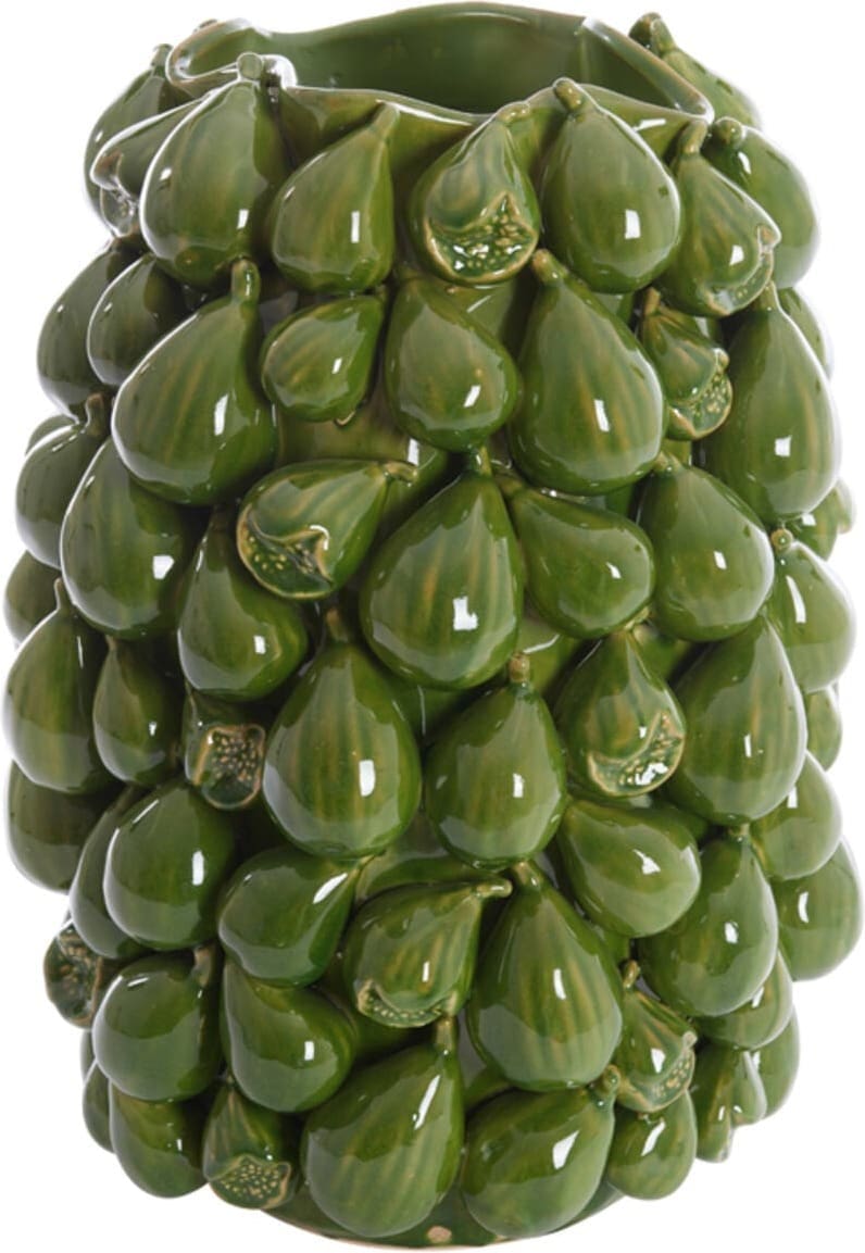 Vaas Natalia - Keramiek Donker Groen Light & Living Vaas 5833978