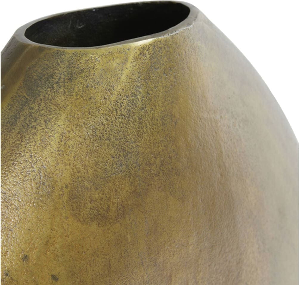 Vaas Positano - Ovaal Plat Antiek Brons Light & Living Vaas 5135985