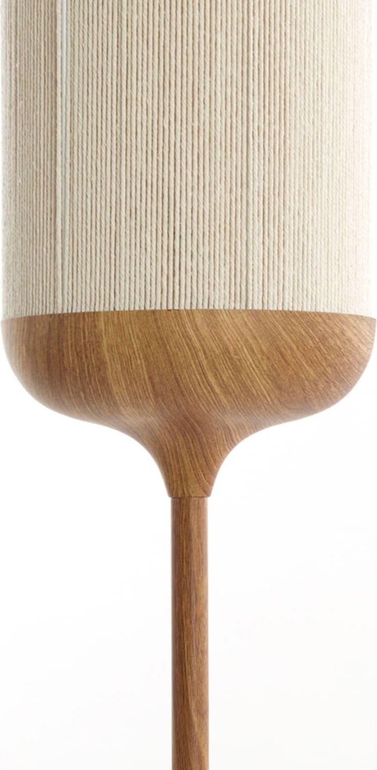 Vloerlamp Dania - Hout Print Naturel+touw Crème Light & Living Vloerlamp 1738143