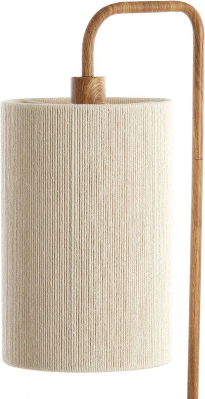 Vloerlamp Donio - Hout Print Naturel+touw Crème Light & Living Vloerlamp 1738243