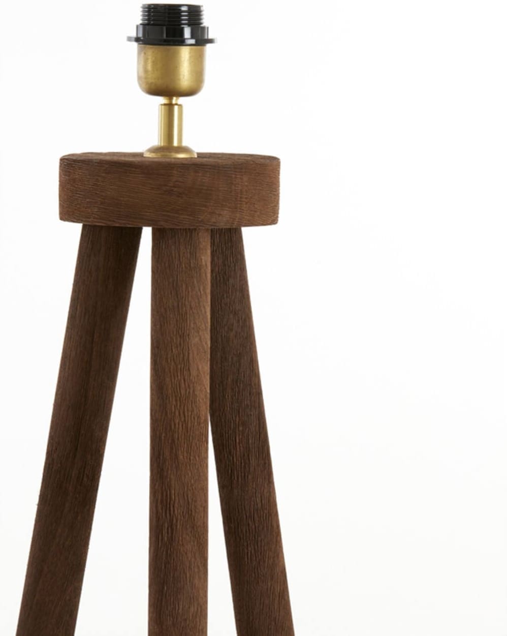 Vloerlamp Ilias - Hout Mat Donker Bruin Light & Living Vloerlamp 8215694