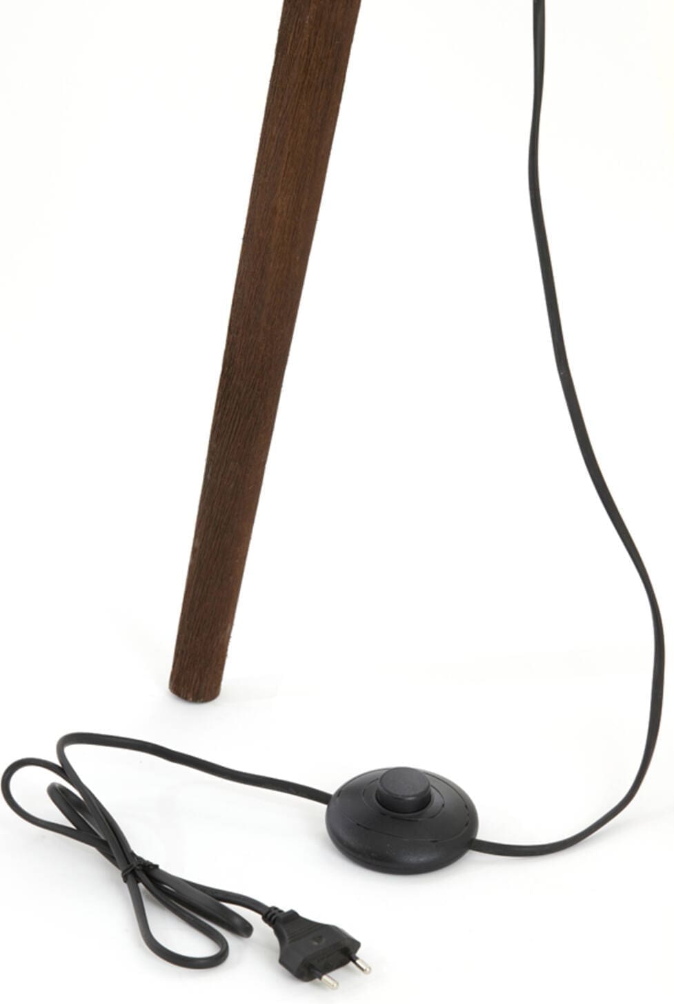 Vloerlamp Ilias - Hout Mat Donker Bruin Light & Living Vloerlamp 8215694