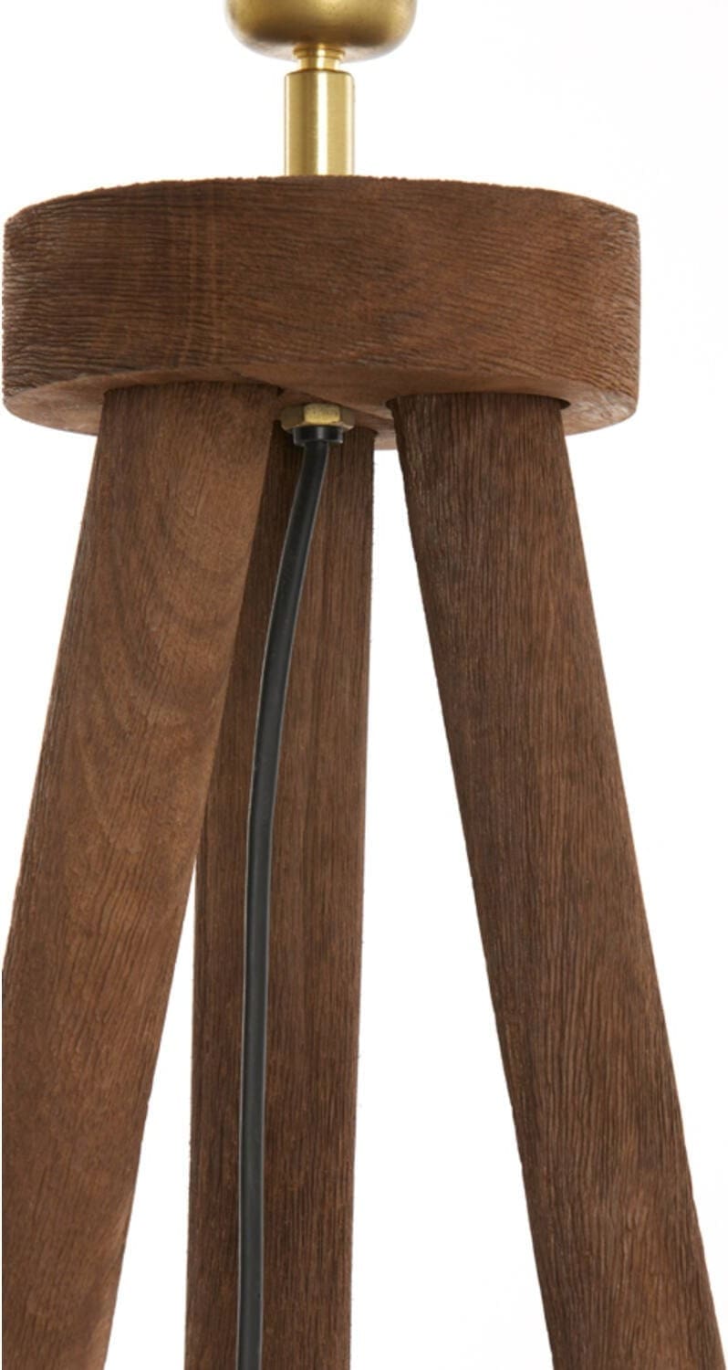 Vloerlamp Ilias - Hout Mat Donker Bruin Light & Living Vloerlamp 8215694