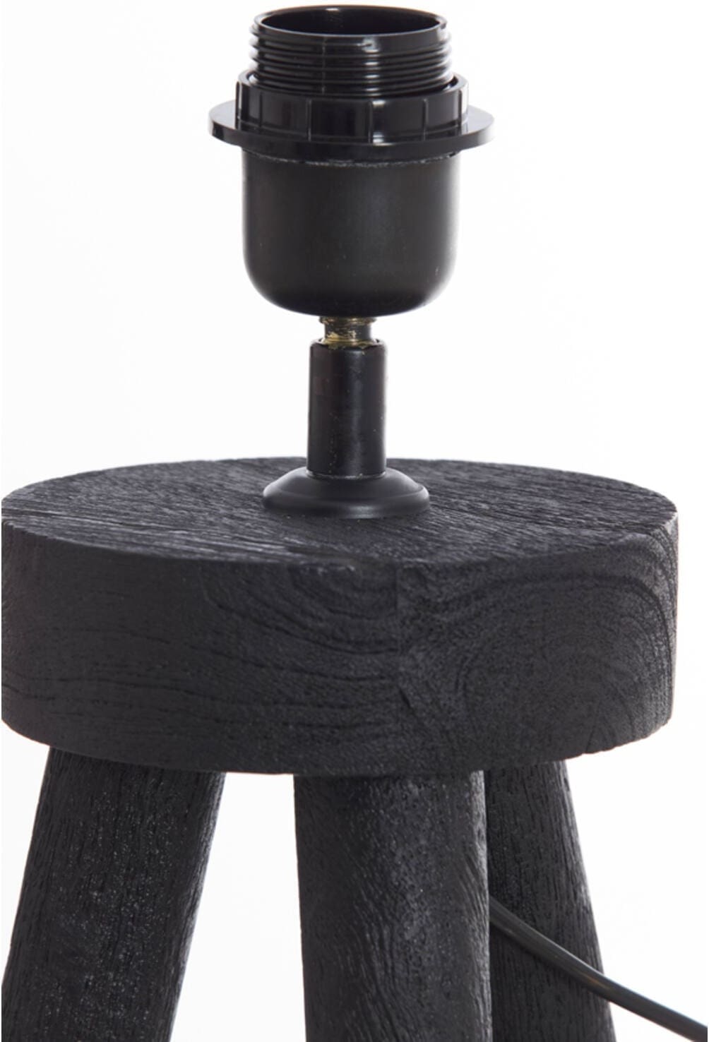 Vloerlamp Ilias - Hout Mat Zwart Light & Living Vloerlamp 8215612