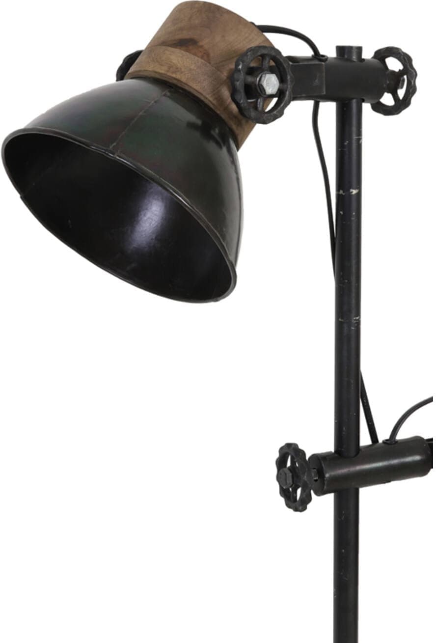 Vloerlamp Jody - Zwart Zink+hout Bruin Light & Living Vloerlamp 1831016