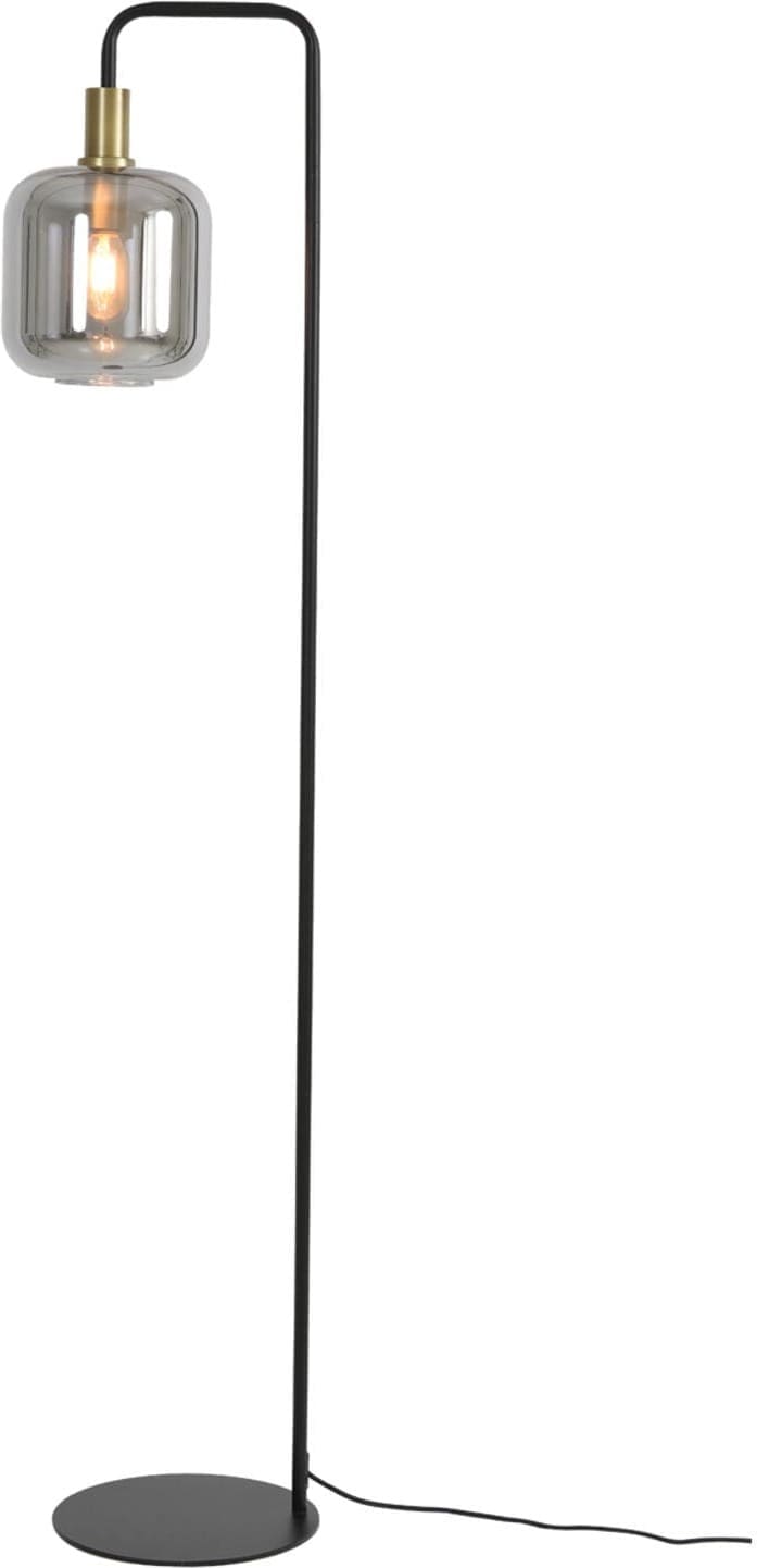 Vloerlamp Lekar - Antiek Brons+smoke Glas Light & Living Vloerlamp 1861884