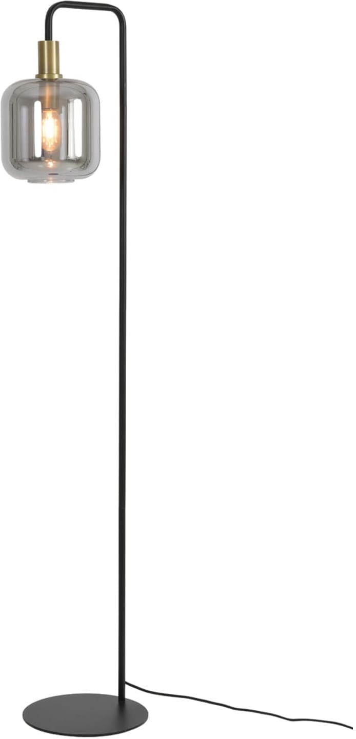 Vloerlamp Lekar - Antiek Brons+smoke Glas Light & Living Vloerlamp 1861884