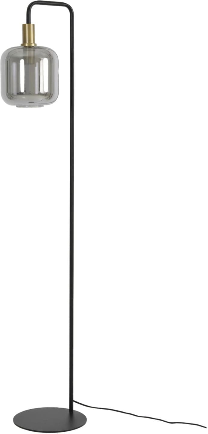 Vloerlamp Lekar - Antiek Brons+smoke Glas Light & Living Vloerlamp 1861884