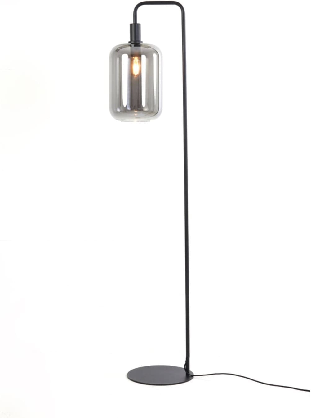 Vloerlamp Lekar - Zwart+smoke Glas Hoog Light & Living Vloerlamp 1871465