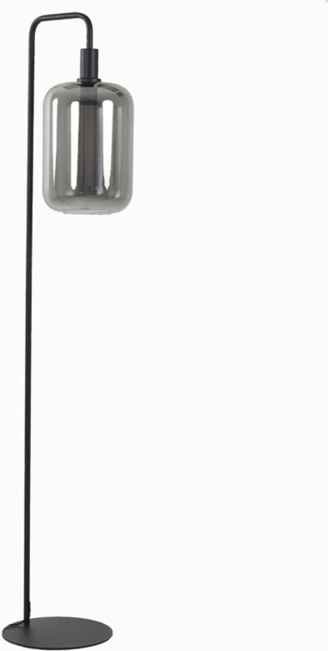 Vloerlamp Lekar - Zwart+smoke Glas Hoog Light & Living Vloerlamp 1871465