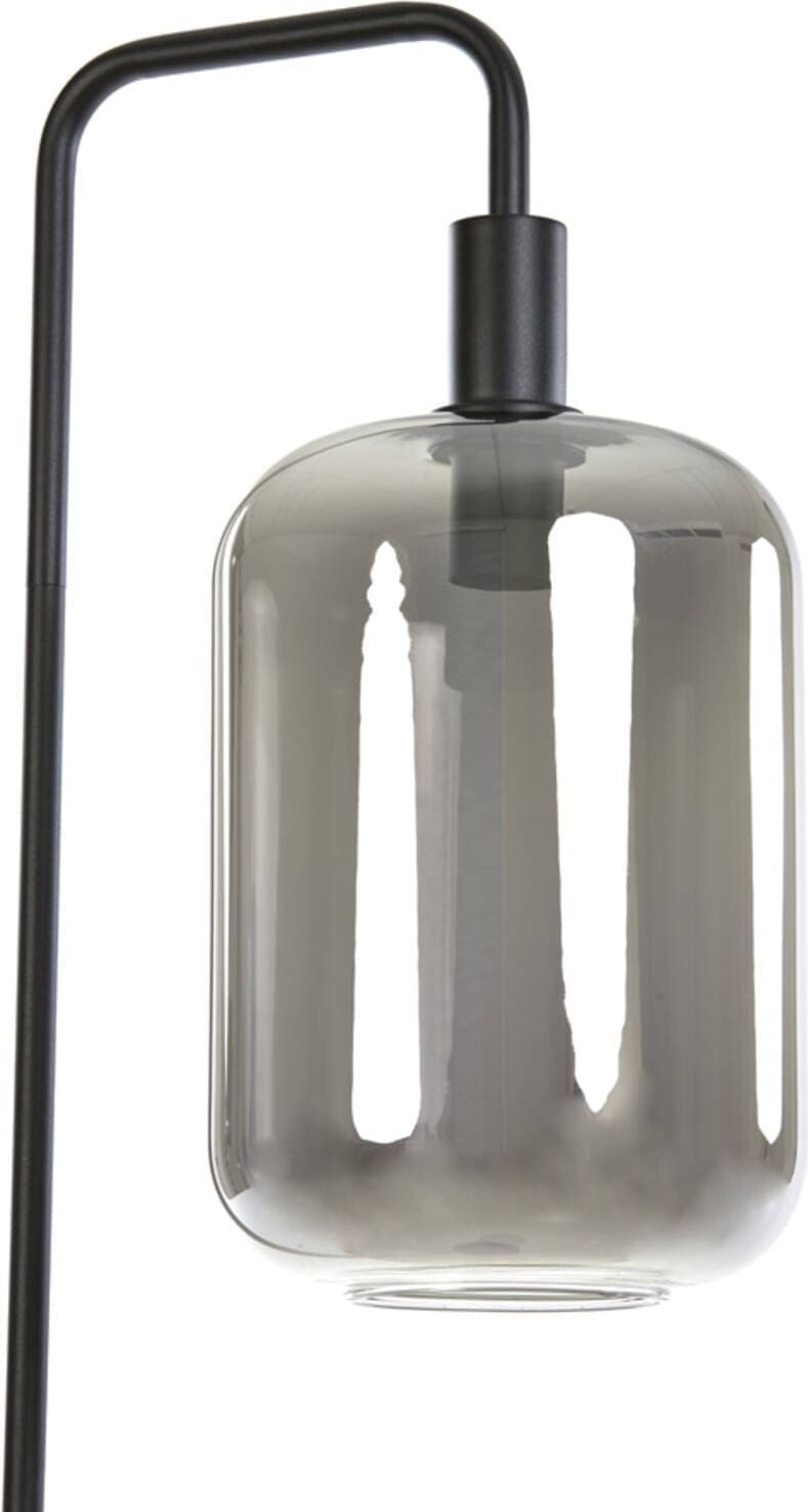 Vloerlamp Lekar - Zwart+smoke Glas Hoog Light & Living Vloerlamp 1871465