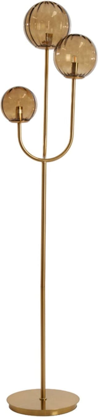 Vloerlamp Magdala - Glas Bruin+goud Light & Living Vloerlamp 1735482