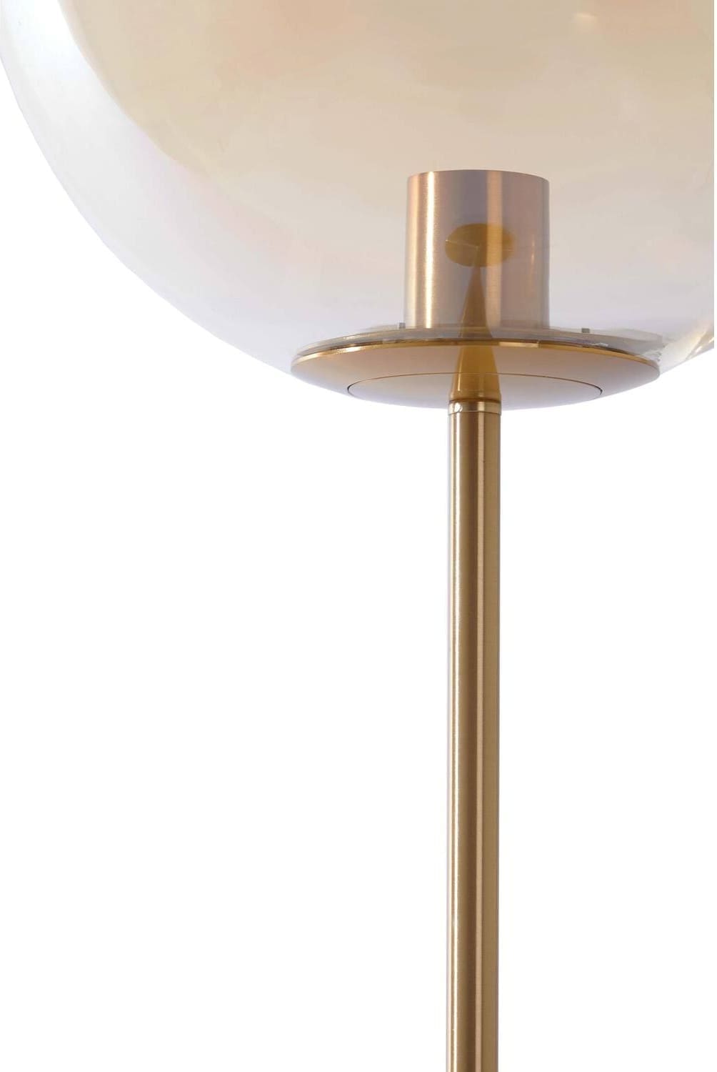 Vloerlamp Medina - Glas Amber+goud Light & Living Vloerlamp 1882685