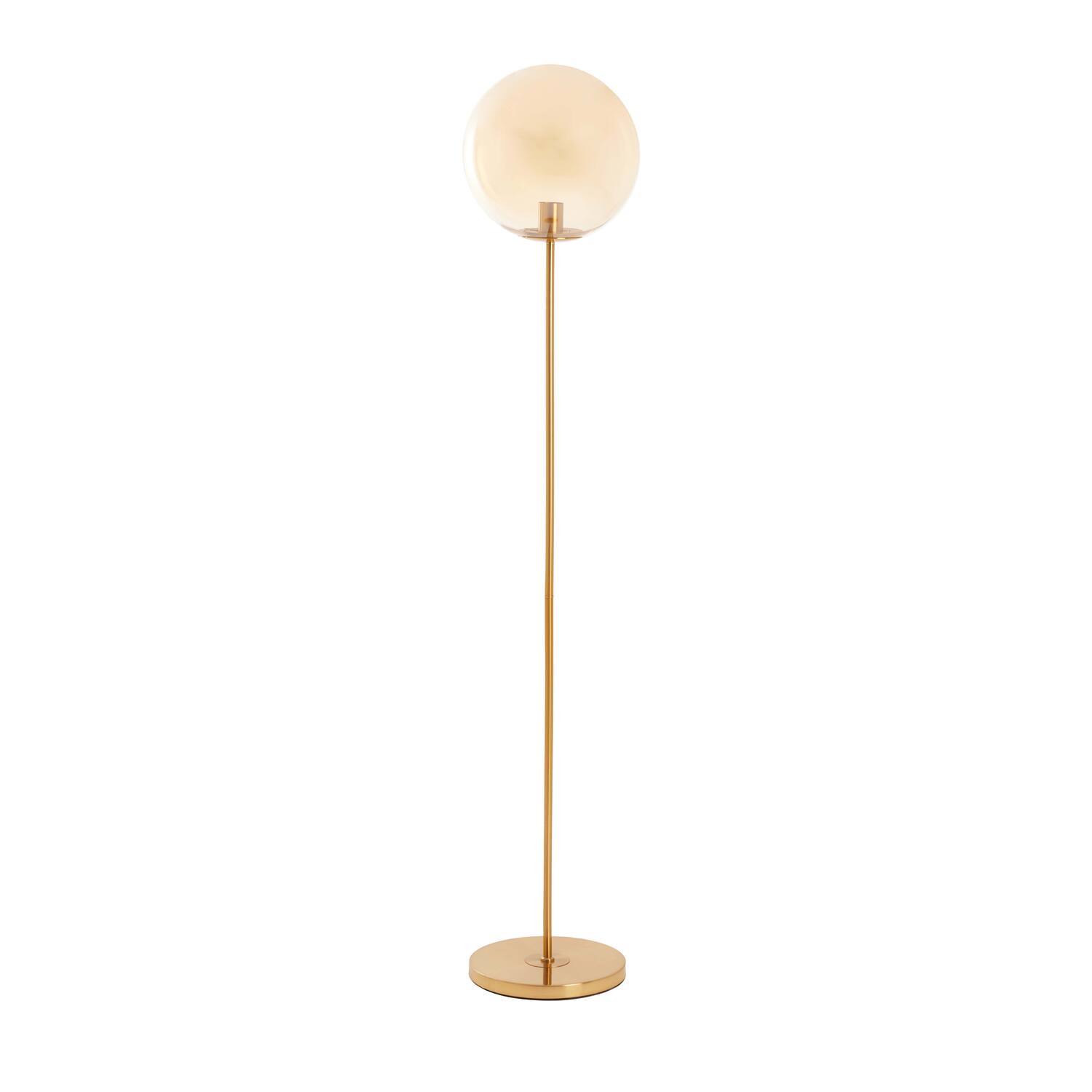 Vloerlamp Medina - Glas Amber+goud Light & Living Vloerlamp 1882685