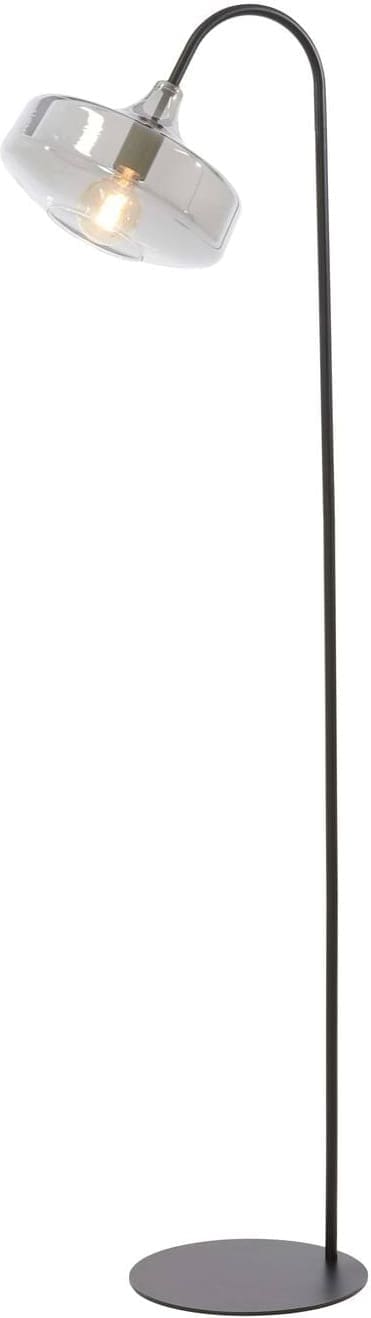 Vloerlamp Solna - Mat Zwart+smoke Glas Light & Living Vloerlamp 1881158