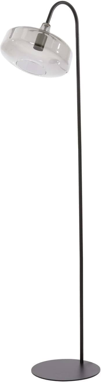 Vloerlamp Solna - Mat Zwart+smoke Glas Light & Living Vloerlamp 1881158