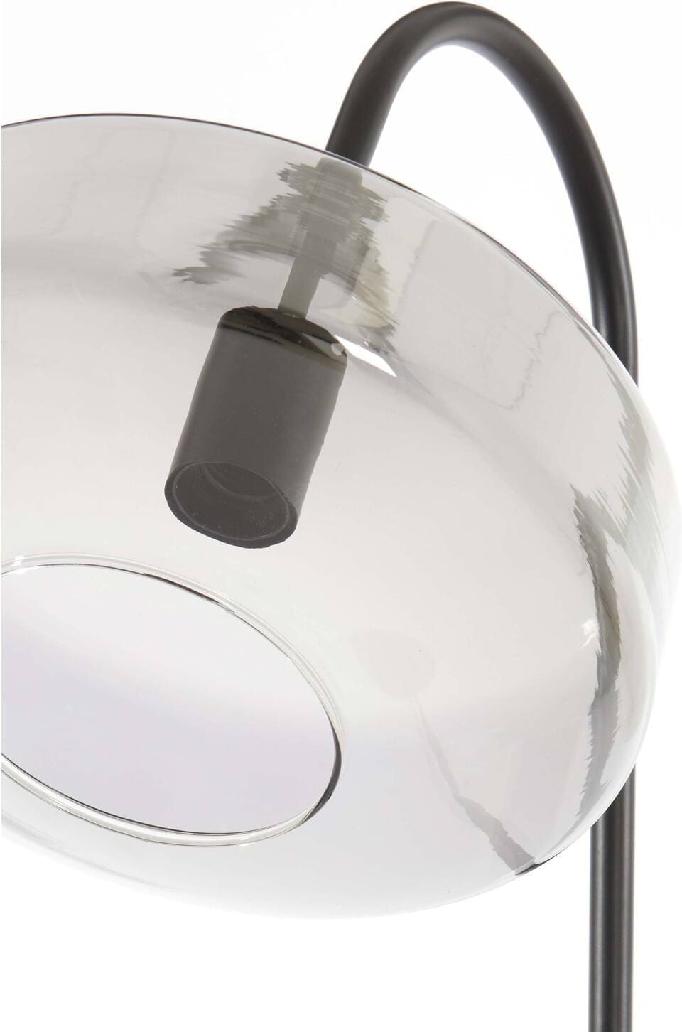 Vloerlamp Solna - Mat Zwart+smoke Glas Light & Living Vloerlamp 1881158