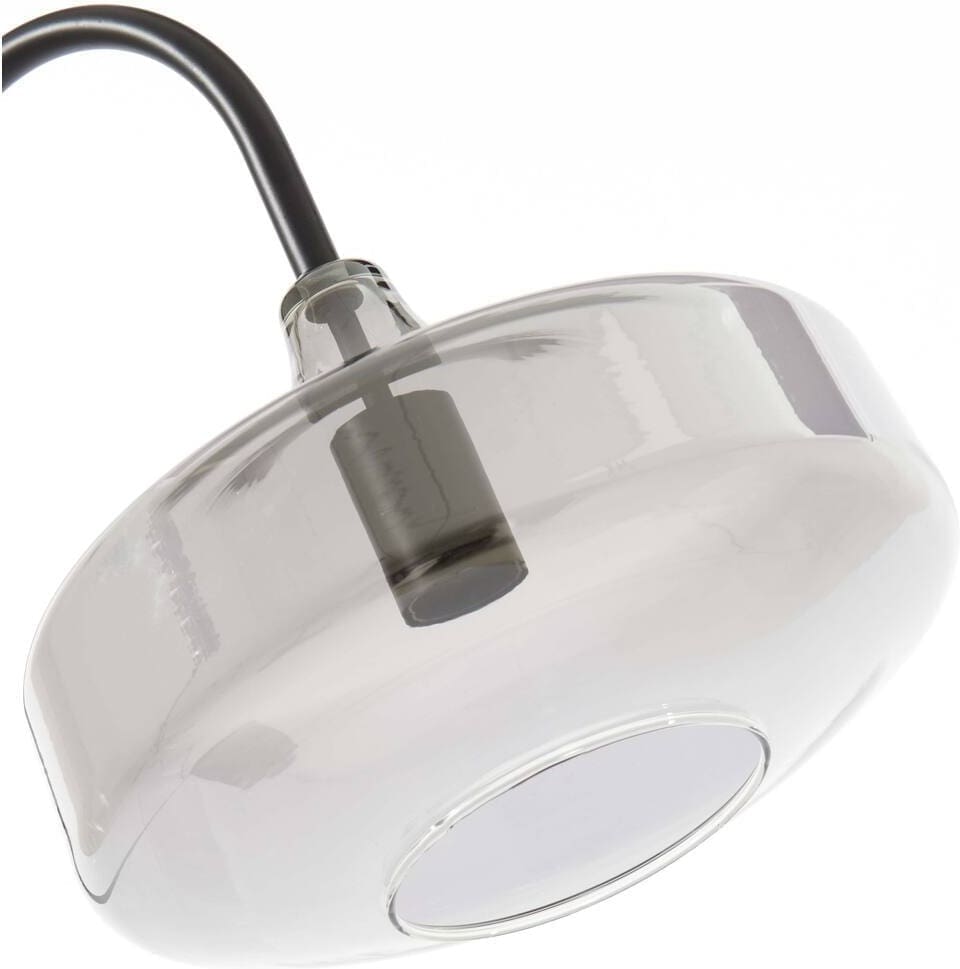 Vloerlamp Solna - Mat Zwart+smoke Glas Light & Living Vloerlamp 1881158