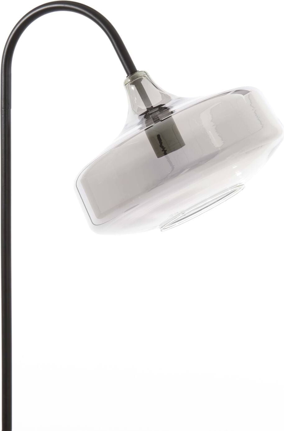 Vloerlamp Solna - Mat Zwart+smoke Glas Light & Living Vloerlamp 1881158