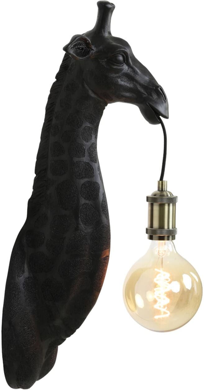 Wandlamp Giraffe - Mat Zwart Light & Living Wandlamp 3122512