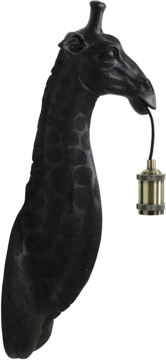 Wandlamp Giraffe - Mat Zwart Light & Living Wandlamp 3122512