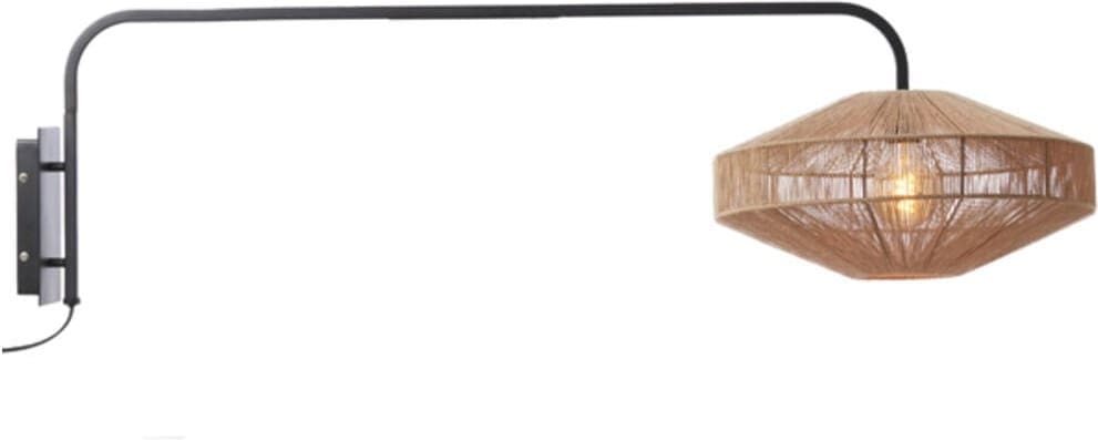 Wandlamp Lyra - Naturel+mat Zwart Light & Living Wandlamp 3126084