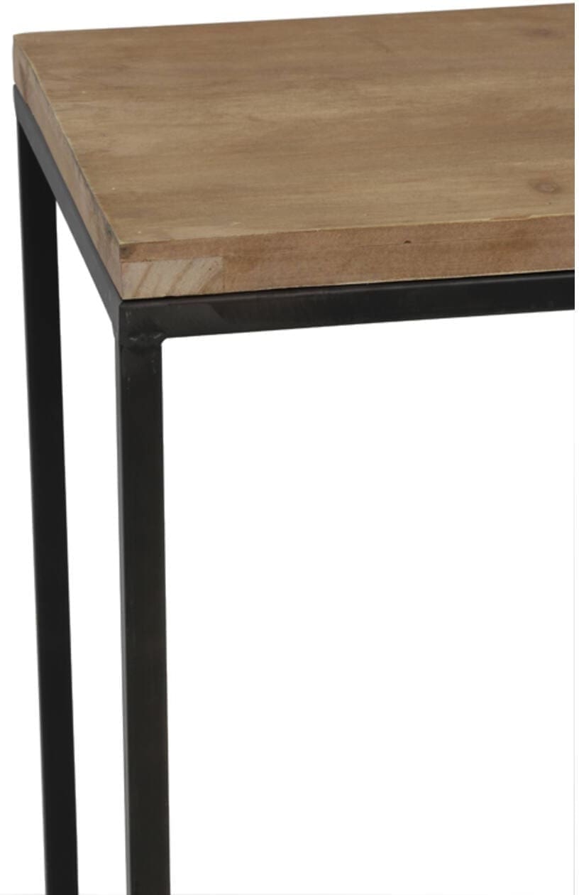Zuil Yarula - Hout+zwart Light & Living Bijzettafel 6741912
