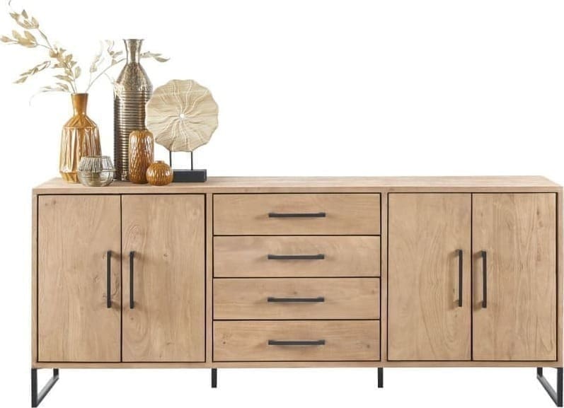 Pronto Wonen Dressoir Piastra 188 cm Bruin|Naturel Dressoir